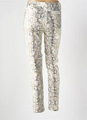 Pantalon slim beige LAUREN VIDAL pour femme seconde vue