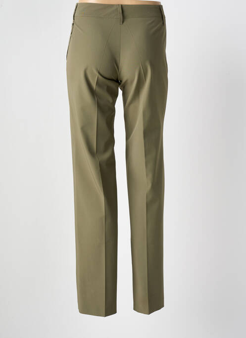 Pantalon droit taille à pinces taille haute vert VERTIGO femme