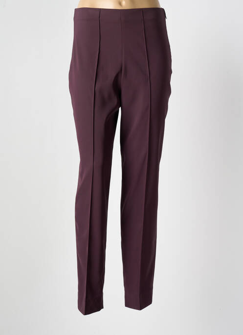 Pantalon slim skinny taille haute rouge LAUREN VIDAL femme