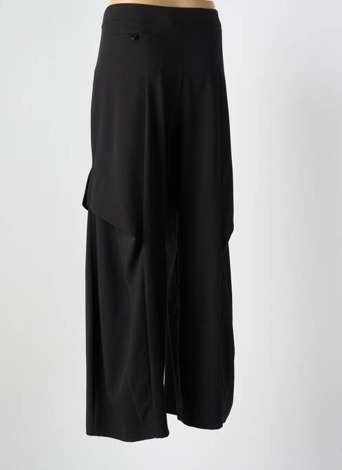 Pantalon large fermeture zippée sous rabat boutonné taille haute noir LAUREN VIDAL femme