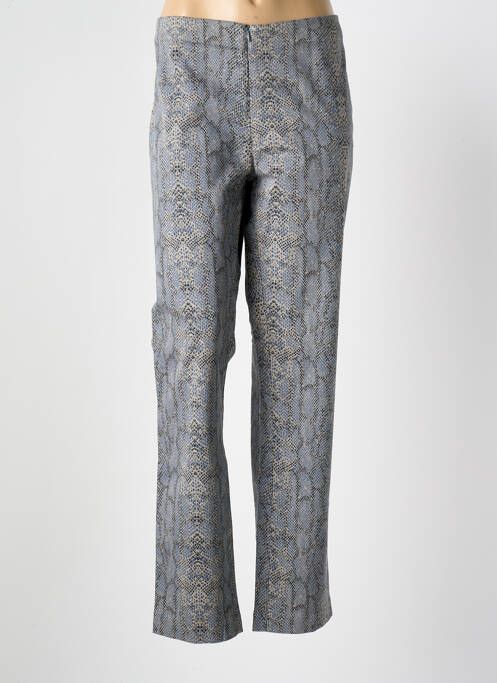 Pantalon droit stretch taille normale bleu LAUREN VIDAL femme