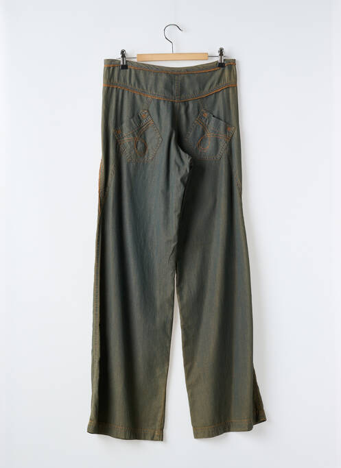 Pantalon large fermeture zippée sous rabat boutonné taille normale bleu BANDE ORIGINALE femme