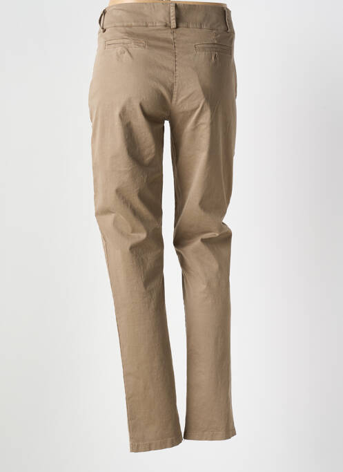 Pantalon chino marron LA FEE MARABOUTEE pour femme