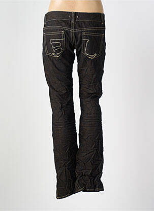 Jeans coupe slim effet usé délavé noir E&L femme
