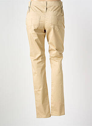 Pantalon slim tissage popeline taille normale beige AVENTURES DES TOILES femme