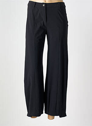 Pantalon droit stretch taille haute noir 3322 femme
