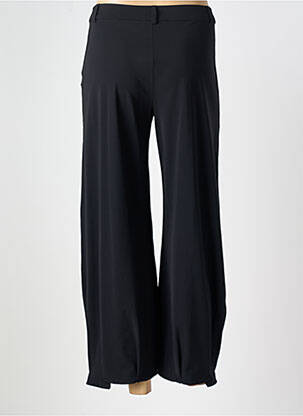 Pantalon droit stretch taille haute noir 3322 femme
