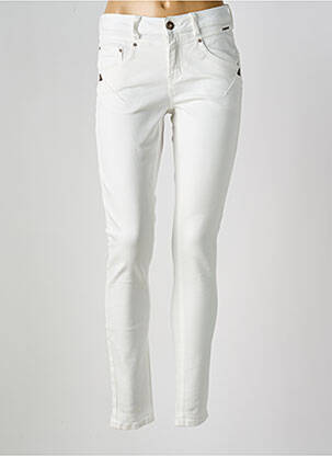 Jeans skinny stretch taille basse blanc CREAM femme