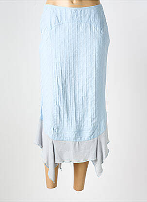 Jupe longue coupe asymétrique bleu LAUREN VIDAL femme