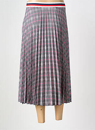 Jupe longue tissage plissé gris CARLA GIANNINI femme