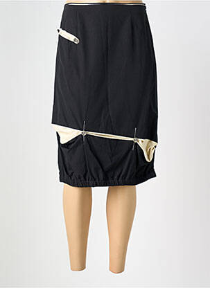 Jupe mi-longue taille à pinces noir ENJOY femme