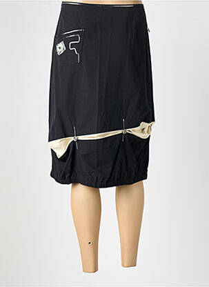 Jupe mi-longue taille à pinces noir ENJOY femme