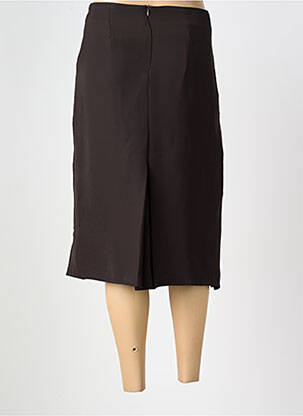 Jupe mi-longue taille à pinces marron LA FEE MARABOUTEE femme