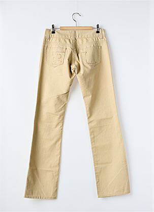 Jeans coupe droite stretch taille basse beige E&L femme
