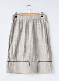 Jupe mi-longue taille à pinces gris ROSA ROSAM femme