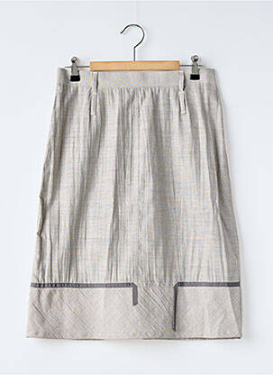 Jupe mi-longue taille à pinces gris ROSA ROSAM femme