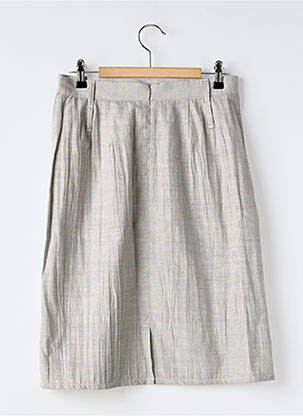 Jupe mi-longue taille à pinces gris ROSA ROSAM femme