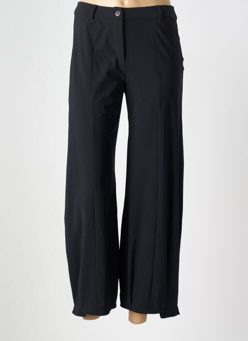Pantalon droit stretch taille haute noir 3322 femme