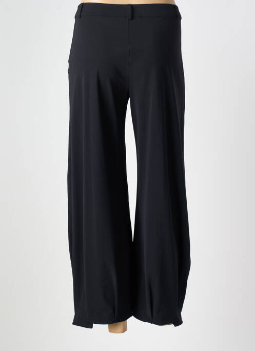 Pantalon droit stretch taille haute noir 3322 femme