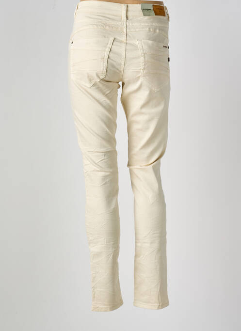 Jeans coupe slim stretch taille basse beige CREAM femme