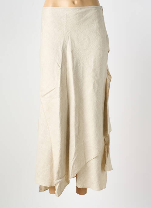Jupe longue beige LA FEE MARABOUTEE pour femme