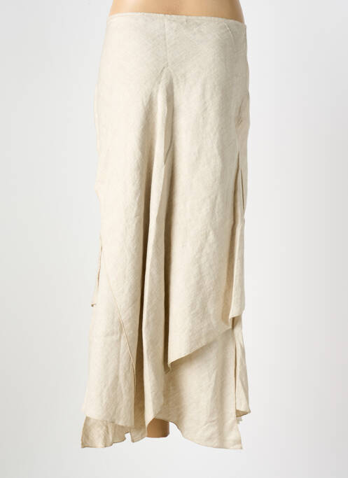 Jupe longue beige LA FEE MARABOUTEE pour femme