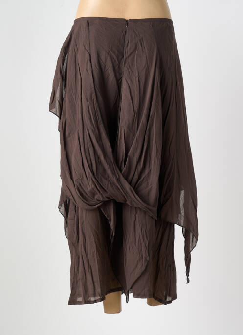 Jupe longue marron LAUREN VIDAL pour femme