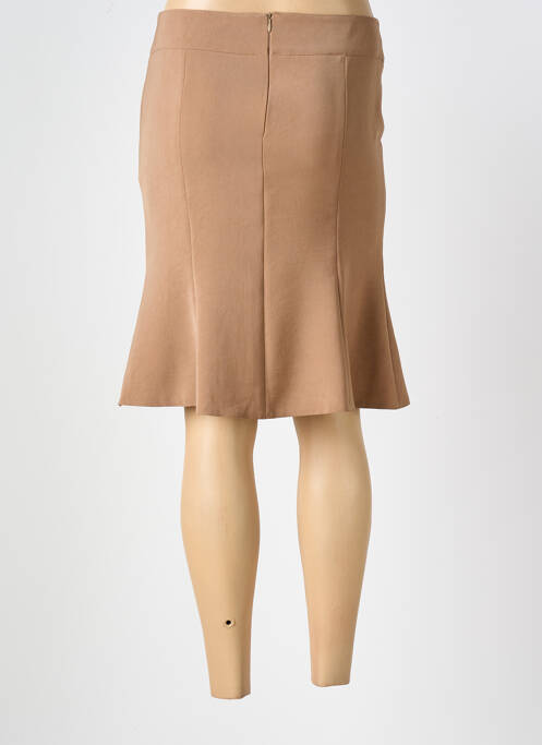 Jupe mi-longue marron VERTIGO pour femme