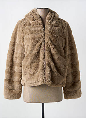 Manteau court capuche a capuche beige TRUSSARDI JEANS femme