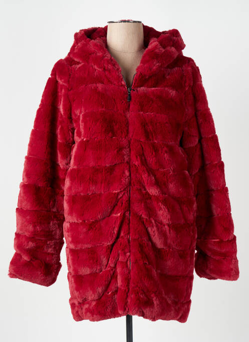 Manteau court capuche a capuche rouge TRUSSARDI JEANS femme