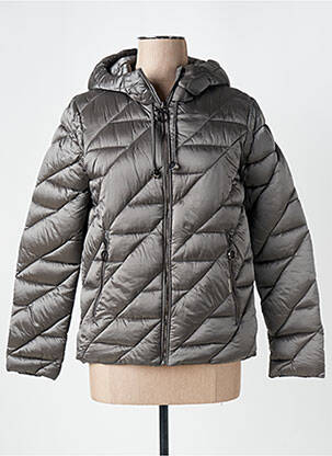 Doudoune manches longues a capuche gris TRUSSARDI JEANS femme