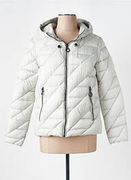 Doudoune poches a capuche gris clair TRUSSARDI JEANS femme
