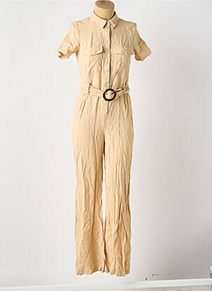Combi-pantalon col chemisier manches courtes beige VERO MODA femme