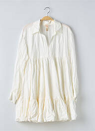 Robe courte manches longues manches longues blanc H&M femme
