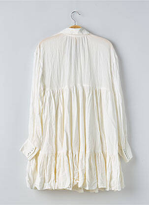 Robe courte coupe fluide manches longues blanc H&M femme