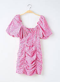Robe courte manches courtes manches courtes rose LOAVIES femme