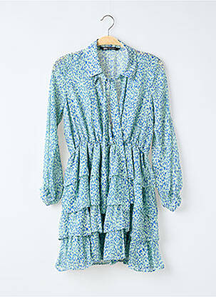 Robe courte manches longues manches longues vert ZARA femme