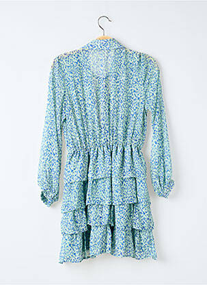 Robe courte manches longues manches longues vert ZARA femme
