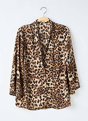 Veste casual fermeture boutonnée sur le devant marron COLLECTION IRL femme