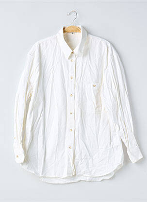 Chemisier coupe droite manches longues blanc UNIQLO femme