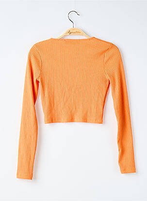 Gilet manches longues stretch orange BERSHKA femme