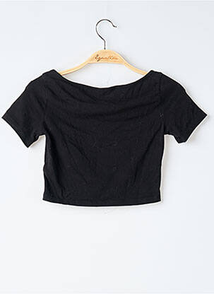 T-shirt stretch manches courtes noir DIVIDED H&M femme