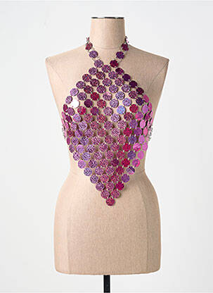 Top coupe cintrée sans manche rose BOOHOO femme