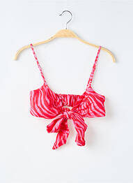 Top coupe cintrée sans manche rose H&M femme
