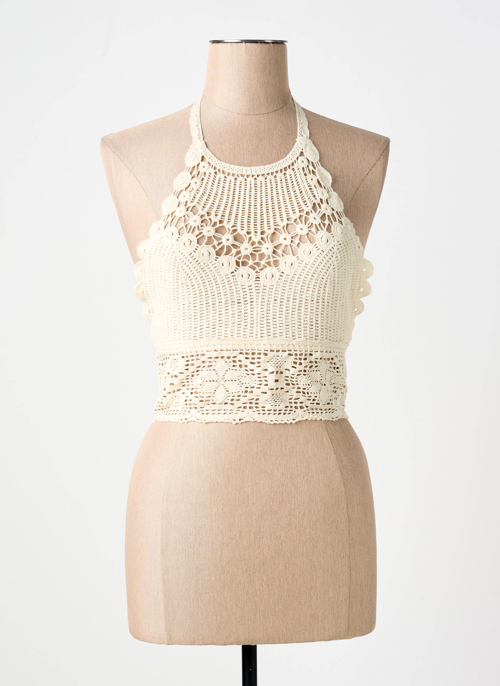 Top Coupe Cintrée Beige Zara Femme 2577220-beige0 Modz