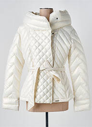 Doudoune poches a capuche blanc TRUSSARDI JEANS femme