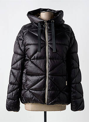 Doudoune manches longues a capuche noir TRUSSARDI JEANS femme