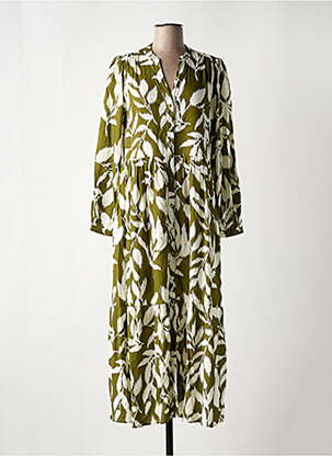 Robe longue manches longues manches longues vert LA PETITE ETOILE femme