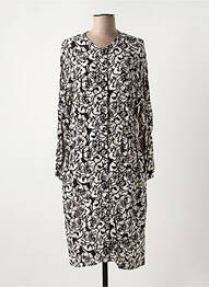 Robe mi-longue coupe fluide manches longues noir HARRIS WILSON femme