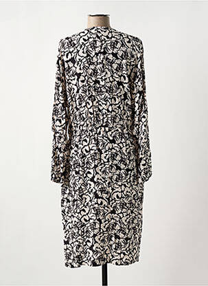 Robe mi-longue coupe fluide manches longues noir HARRIS WILSON femme